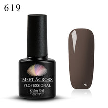 Load image into Gallery viewer, MEET ACROSS 7ml 148 COLORS Nail Polish Nail Art Nail Gel Polish UV LED Gel Polish Semi Permanent Varnish Manicure Lacquer