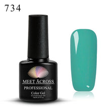Load image into Gallery viewer, MEET ACROSS 7ml 148 COLORS Nail Polish Nail Art Nail Gel Polish UV LED Gel Polish Semi Permanent Varnish Manicure Lacquer