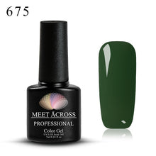 Load image into Gallery viewer, MEET ACROSS 7ml 148 COLORS Nail Polish Nail Art Nail Gel Polish UV LED Gel Polish Semi Permanent Varnish Manicure Lacquer