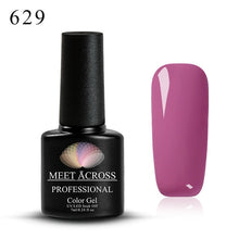 Load image into Gallery viewer, MEET ACROSS 7ml 148 COLORS Nail Polish Nail Art Nail Gel Polish UV LED Gel Polish Semi Permanent Varnish Manicure Lacquer