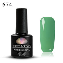 Load image into Gallery viewer, MEET ACROSS 7ml 148 COLORS Nail Polish Nail Art Nail Gel Polish UV LED Gel Polish Semi Permanent Varnish Manicure Lacquer