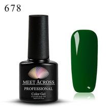 Load image into Gallery viewer, MEET ACROSS 7ml 148 COLORS Nail Polish Nail Art Nail Gel Polish UV LED Gel Polish Semi Permanent Varnish Manicure Lacquer