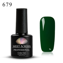 Load image into Gallery viewer, MEET ACROSS 7ml 148 COLORS Nail Polish Nail Art Nail Gel Polish UV LED Gel Polish Semi Permanent Varnish Manicure Lacquer