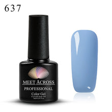 Load image into Gallery viewer, MEET ACROSS 7ml 148 COLORS Nail Polish Nail Art Nail Gel Polish UV LED Gel Polish Semi Permanent Varnish Manicure Lacquer