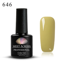 Load image into Gallery viewer, MEET ACROSS 7ml 148 COLORS Nail Polish Nail Art Nail Gel Polish UV LED Gel Polish Semi Permanent Varnish Manicure Lacquer
