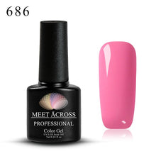 Load image into Gallery viewer, MEET ACROSS 7ml 148 COLORS Nail Polish Nail Art Nail Gel Polish UV LED Gel Polish Semi Permanent Varnish Manicure Lacquer