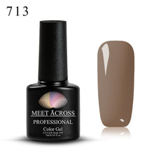Load image into Gallery viewer, MEET ACROSS 7ml 148 COLORS Nail Polish Nail Art Nail Gel Polish UV LED Gel Polish Semi Permanent Varnish Manicure Lacquer