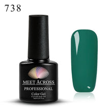 Load image into Gallery viewer, MEET ACROSS 7ml 148 COLORS Nail Polish Nail Art Nail Gel Polish UV LED Gel Polish Semi Permanent Varnish Manicure Lacquer