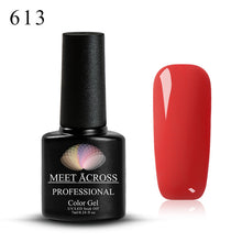 Load image into Gallery viewer, MEET ACROSS 7ml 148 COLORS Nail Polish Nail Art Nail Gel Polish UV LED Gel Polish Semi Permanent Varnish Manicure Lacquer