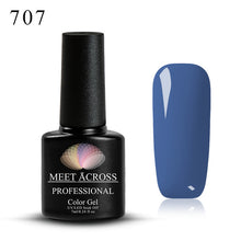 Load image into Gallery viewer, MEET ACROSS 7ml 148 COLORS Nail Polish Nail Art Nail Gel Polish UV LED Gel Polish Semi Permanent Varnish Manicure Lacquer