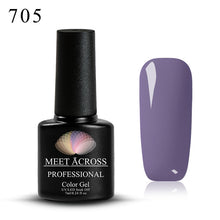 Load image into Gallery viewer, MEET ACROSS 7ml 148 COLORS Nail Polish Nail Art Nail Gel Polish UV LED Gel Polish Semi Permanent Varnish Manicure Lacquer