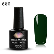 Load image into Gallery viewer, MEET ACROSS 7ml 148 COLORS Nail Polish Nail Art Nail Gel Polish UV LED Gel Polish Semi Permanent Varnish Manicure Lacquer