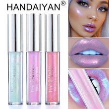 Load image into Gallery viewer, HANDAIYAN Liquid Lipgloss Glitter Lipstick Tint Sexy Lipsticks Pigment Shimmer Lip Gloss Sparkly Lip Stick Makeup Cosmetic