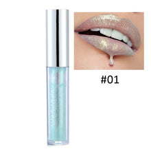 Load image into Gallery viewer, HANDAIYAN Liquid Lipgloss Glitter Lipstick Tint Sexy Lipsticks Pigment Shimmer Lip Gloss Sparkly Lip Stick Makeup Cosmetic