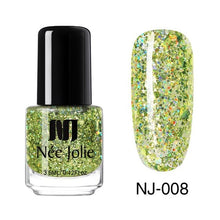 Load image into Gallery viewer, NEE JOLIE 3.5ml Nail Polish 66 Colors Fast Dry Shining Holographic Chameleon Nail Lacquid Summer Rose Gold Glitter Lacquer