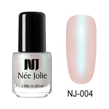 Load image into Gallery viewer, NEE JOLIE 3.5ml Nail Polish 66 Colors Fast Dry Shining Holographic Chameleon Nail Lacquid Summer Rose Gold Glitter Lacquer