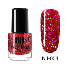 Load image into Gallery viewer, NEE JOLIE Silver Glitter Nail Polish Fast Dry Black Purple Matte Nail Lacquer Varnish Manicure for Nail Art Design