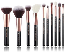 Load image into Gallery viewer, Jessup Rose Gold / Black Makeup brushes set Beauty Foundation Powder Eyeshadow Make up Brush 6pcs-25pcs