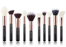 Load image into Gallery viewer, Jessup Rose Gold / Black Makeup brushes set Beauty Foundation Powder Eyeshadow Make up Brush 6pcs-25pcs