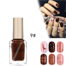 Load image into Gallery viewer, LULAA 12 Colors Nail Stamping Polish Avocado Nail Polish Nail Art Plate Stamp Oil Print Series Nail Brushes Nail Lacquer TSLM1