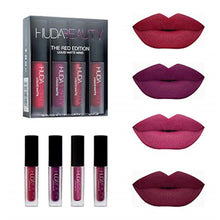 Load image into Gallery viewer, 4 Colors Matte Lipstick Set Waterproof Long Lasting Matte Liquid Lip Glosses Moisturizing Lipsticks Women Lip Cosmetics Set