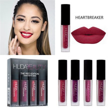 Load image into Gallery viewer, 4 Colors Matte Lipstick Set Waterproof Long Lasting Matte Liquid Lip Glosses Moisturizing Lipsticks Women Lip Cosmetics Set