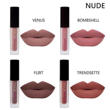 Load image into Gallery viewer, 4 Colors Matte Lipstick Set Waterproof Long Lasting Matte Liquid Lip Glosses Moisturizing Lipsticks Women Lip Cosmetics Set