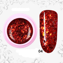 Load image into Gallery viewer, 8ml nail glitter Sequins powder uv gel polish hybrid semi permanent soak off led nail gel varnish long lasting nail Lacquer