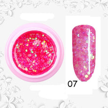 Load image into Gallery viewer, 8ml nail glitter Sequins powder uv gel polish hybrid semi permanent soak off led nail gel varnish long lasting nail Lacquer