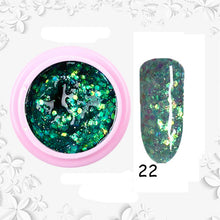 Load image into Gallery viewer, 8ml nail glitter Sequins powder uv gel polish hybrid semi permanent soak off led nail gel varnish long lasting nail Lacquer