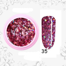 Load image into Gallery viewer, 8ml nail glitter Sequins powder uv gel polish hybrid semi permanent soak off led nail gel varnish long lasting nail Lacquer