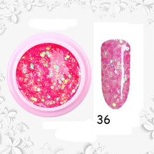 Load image into Gallery viewer, 8ml nail glitter Sequins powder uv gel polish hybrid semi permanent soak off led nail gel varnish long lasting nail Lacquer
