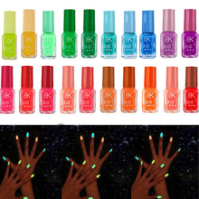 Load image into Gallery viewer, 19 Colors Glow Dark Luminous Fluorescent Gel Nail Polish UV LED Gel Varnish Hybrid Nail Polish Neon glow Nagellak Nail Lacquer
