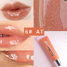 Load image into Gallery viewer, Moisturizing Gloss Plumping Lip Gloss Lip Plumper Makeup Glitter Nutritious Liquid Lipstick Cherry Mineral Oil Clear Lip Gloss