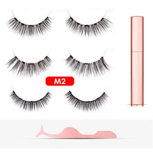 Load image into Gallery viewer, Magnetic Eyelashes Eyeliner Set Smooth Black Liquid Eye Liner Easy To Wear Magnet Eyelashes Natural Long 3D False Eye Lashes