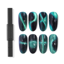Load image into Gallery viewer, 8ml Magnetic Magic 5D Cat Eyes Effect UV Gel Nail Polish Laser Varnish Glitter Starry Nail Art Soak Off Keygel Hybrid Lacquer