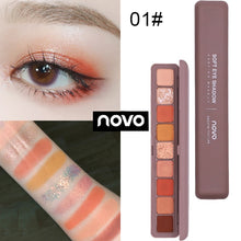 Load image into Gallery viewer, Novo Brand 9 Colors Glitter Galaxy Eye Shadow Palette Pigment Shimmer Matte Eyeshadow Makeup Flash Shine Diamond Shadow Kit