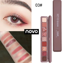 Load image into Gallery viewer, Novo Brand 9 Colors Glitter Galaxy Eye Shadow Palette Pigment Shimmer Matte Eyeshadow Makeup Flash Shine Diamond Shadow Kit