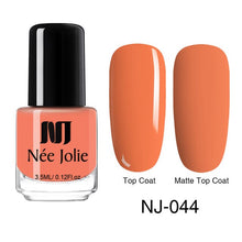 Load image into Gallery viewer, NEE JOLIE Matte Effetc Nail Polish Black Pure Nail Color Pink Nail Art Oily Polish Varnish Manicure Nail Art Lacquer Varnish