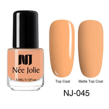 Load image into Gallery viewer, NEE JOLIE Matte Effetc Nail Polish Black Pure Nail Color Pink Nail Art Oily Polish Varnish Manicure Nail Art Lacquer Varnish