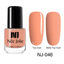 Load image into Gallery viewer, NEE JOLIE Matte Effetc Nail Polish Black Pure Nail Color Pink Nail Art Oily Polish Varnish Manicure Nail Art Lacquer Varnish