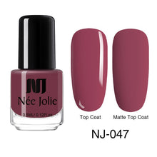 Load image into Gallery viewer, NEE JOLIE Matte Effetc Nail Polish Black Pure Nail Color Pink Nail Art Oily Polish Varnish Manicure Nail Art Lacquer Varnish