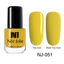 Load image into Gallery viewer, NEE JOLIE Matte Effetc Nail Polish Black Pure Nail Color Pink Nail Art Oily Polish Varnish Manicure Nail Art Lacquer Varnish