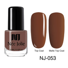 Load image into Gallery viewer, NEE JOLIE Matte Effetc Nail Polish Black Pure Nail Color Pink Nail Art Oily Polish Varnish Manicure Nail Art Lacquer Varnish