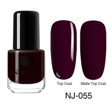 Load image into Gallery viewer, NEE JOLIE Matte Effetc Nail Polish Black Pure Nail Color Pink Nail Art Oily Polish Varnish Manicure Nail Art Lacquer Varnish