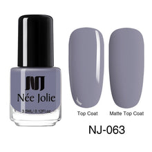 Load image into Gallery viewer, NEE JOLIE Matte Effetc Nail Polish Black Pure Nail Color Pink Nail Art Oily Polish Varnish Manicure Nail Art Lacquer Varnish