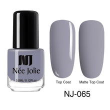 Load image into Gallery viewer, NEE JOLIE Matte Effetc Nail Polish Black Pure Nail Color Pink Nail Art Oily Polish Varnish Manicure Nail Art Lacquer Varnish