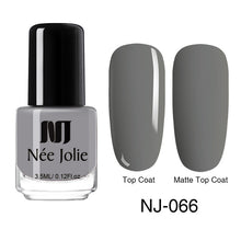 Load image into Gallery viewer, NEE JOLIE Matte Effetc Nail Polish Black Pure Nail Color Pink Nail Art Oily Polish Varnish Manicure Nail Art Lacquer Varnish