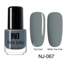 Load image into Gallery viewer, NEE JOLIE Matte Effetc Nail Polish Black Pure Nail Color Pink Nail Art Oily Polish Varnish Manicure Nail Art Lacquer Varnish
