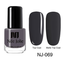 Load image into Gallery viewer, NEE JOLIE Matte Effetc Nail Polish Black Pure Nail Color Pink Nail Art Oily Polish Varnish Manicure Nail Art Lacquer Varnish